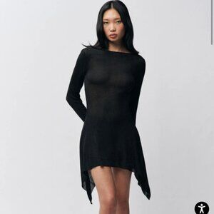 GUIZIO Rose Dress sheer black. Small. *New in bag*